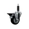 Service Caster 3.5'' Black Poly Swivel 1'' Expanding Stem Caster with Brake SCC-EX20S3514-PPUB-BLK-PLB-1 - alternate 1